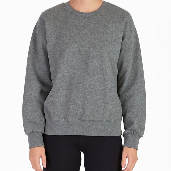 Forever 21‎ Gray Crew Neck Pullover Sweatshirt Casual Comfy Everyday - Picture 1 of 5